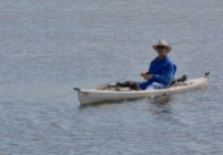 Ron M. in his kayak on Duck Lake